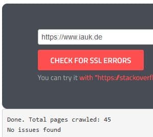 SSL Check bei iauk.de